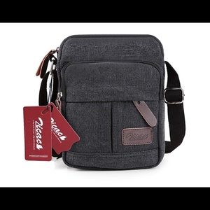 small canvas shoulder bag